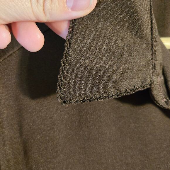 Lee Mar Quiche Black Detailed Blouse, Size L – Classic & Comfortable [0247] - Picture 4 of 7